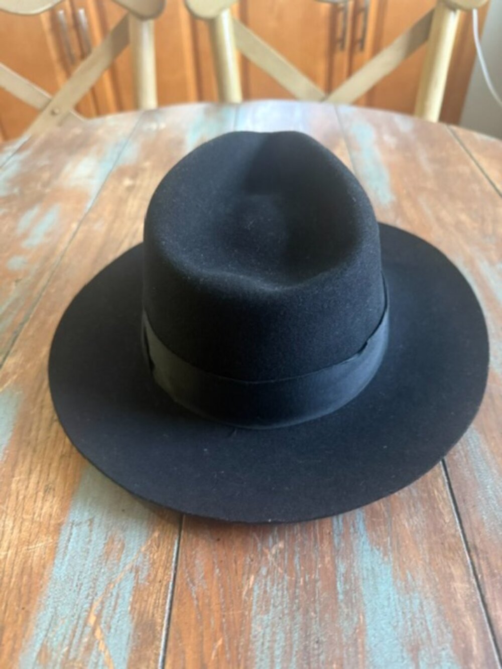 Vintage Mallory by Stetson Black Wool Fedora Hat 1960s - Picture 6 of 9